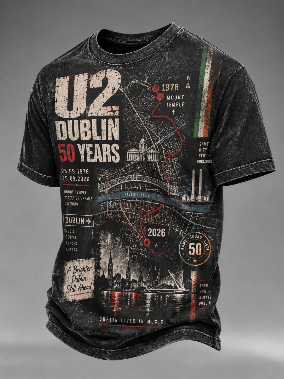 Men's Musical Art Print Casual T-shirt
