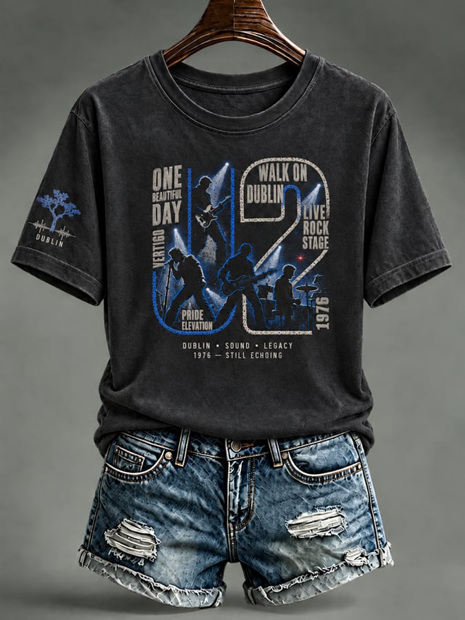 Women'S Casual Music Lover Graphic T-Shirt