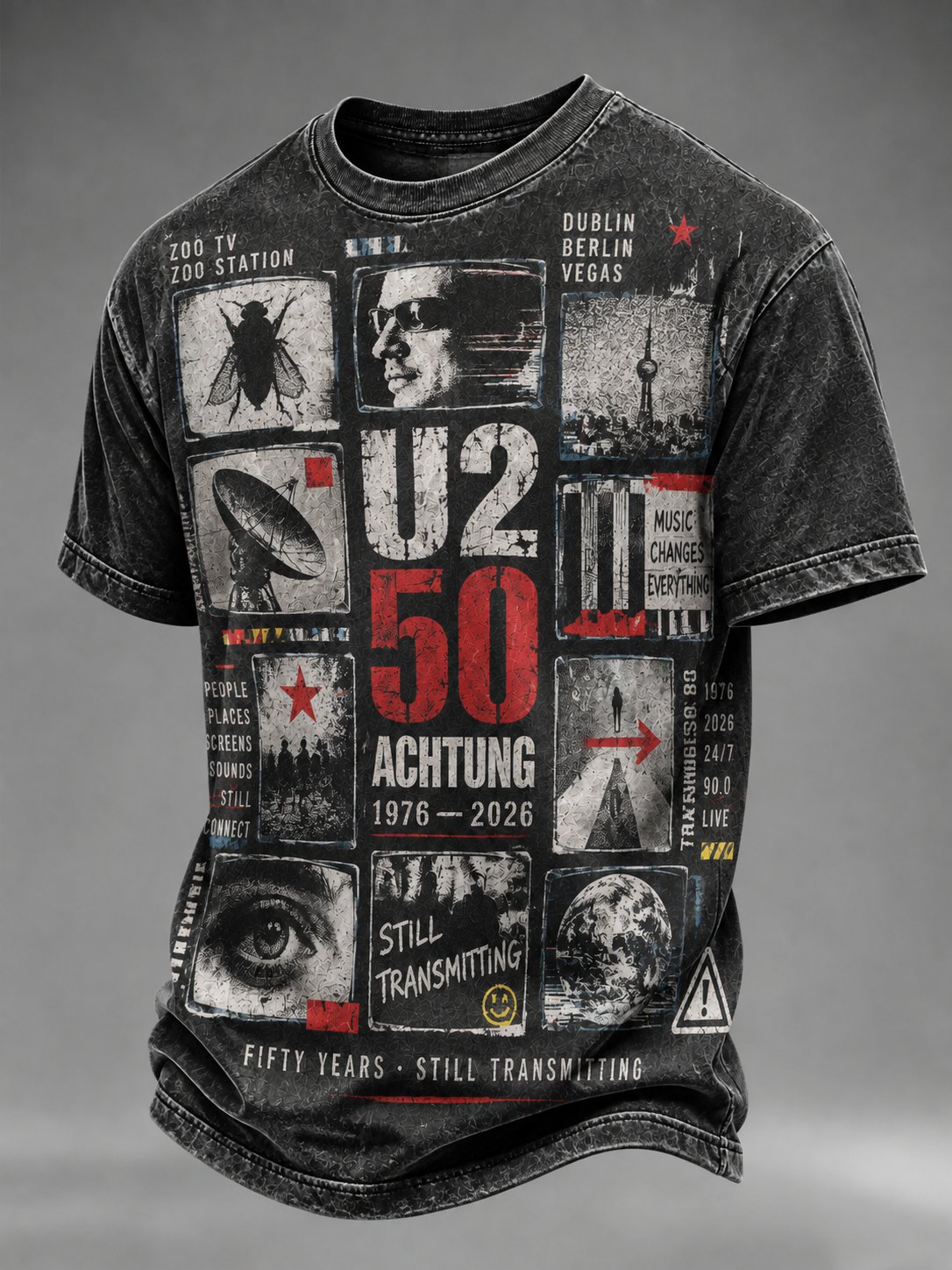 Men's Musical Art Print Casual T-shirt