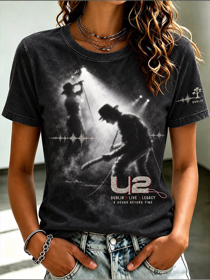 Women'S Casual Music Lover Graphic T-Shirt