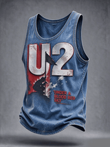 "Under A Blood Red Sky" Music Lover Printed Men's Vest