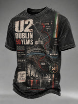 Men's Musical Art Print Casual T-shirt