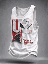 "Under A Blood Red Sky" Music Lover Printed Men's Vest
