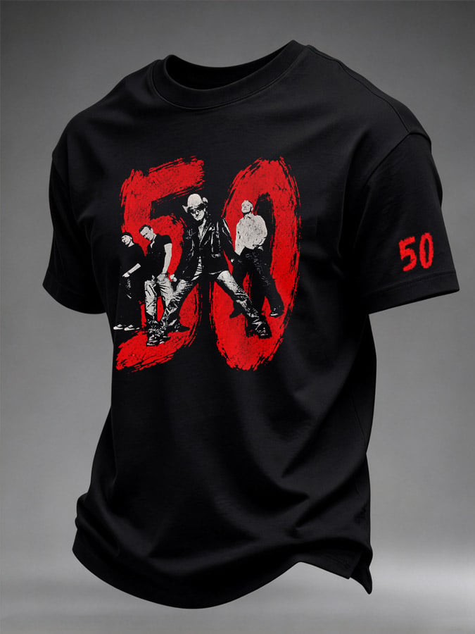 Men's Rock Band Music Print T-shirt