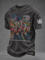Men's Musical Art Print Casual T-shirt