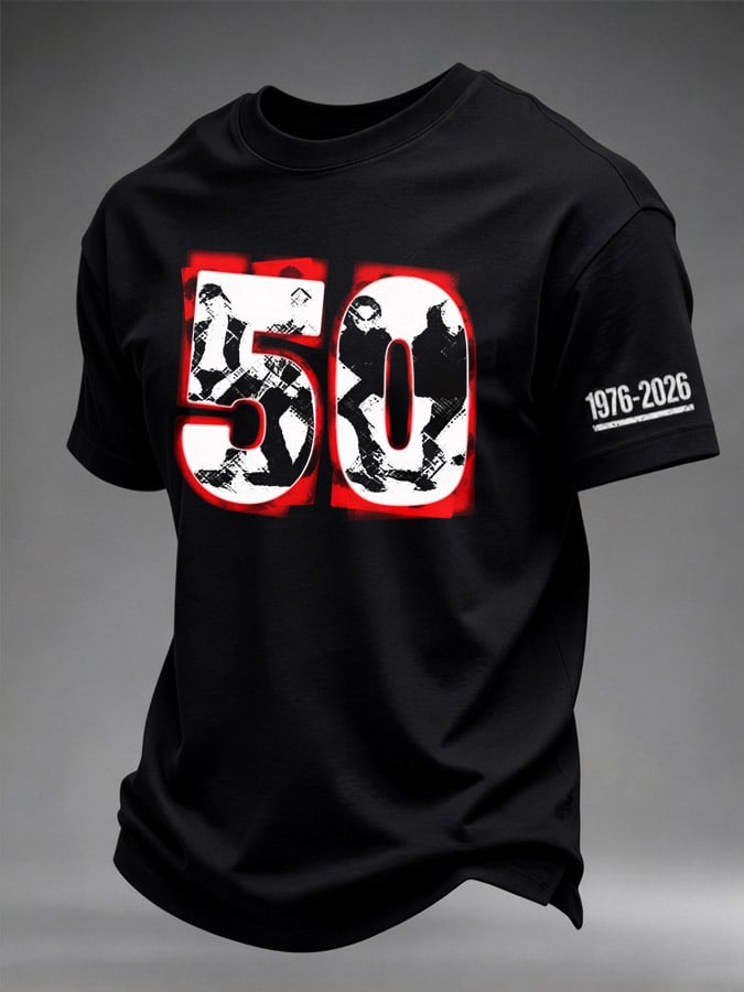Men's Rock Band Music Print T-shirt