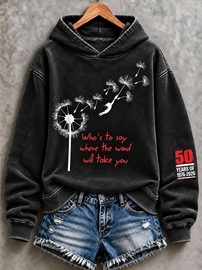 Women's Rock Band Print Long-Sleeve Sweatshirt