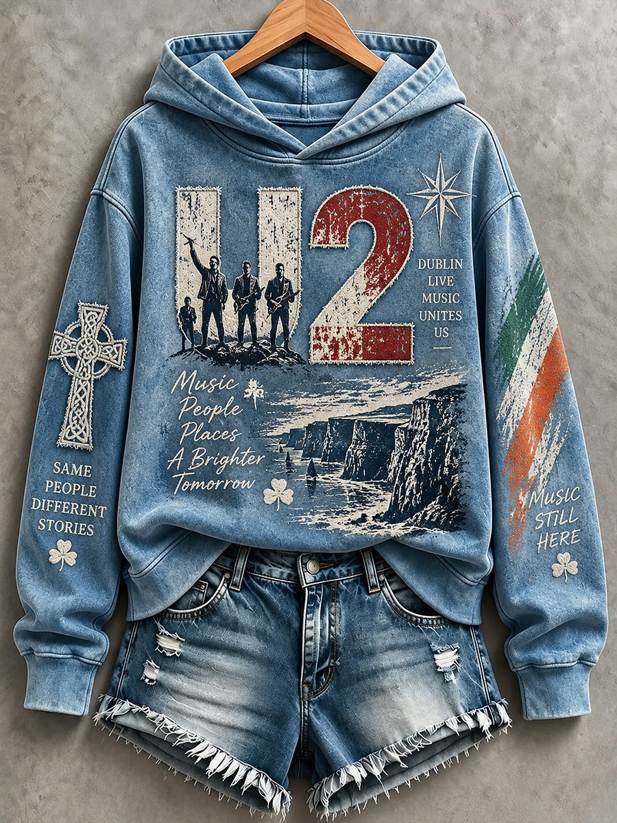 Women's Casual Graphic Top for Music Lovers