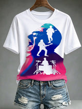 Women's Music-Print T-Shirt